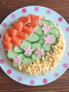 七夕☆作り置き具で!簡単ちらし寿司ケーキ-レシピのメイン写真