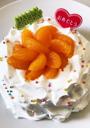 10分でできる簡単バースデーケーキ-レシピのメイン写真