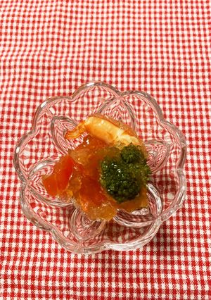 ゼリー寄せ〜 トマト海老ブロッコリー-レシピのメイン写真