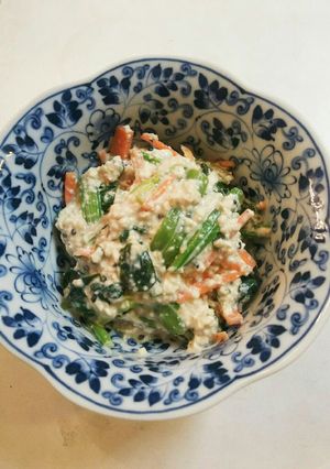 レンジ ほうれん草 白和え 絹ごし豆腐-レシピのメイン写真