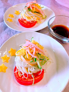 七夕に ✨そうめんサラダ-レシピのメイン写真