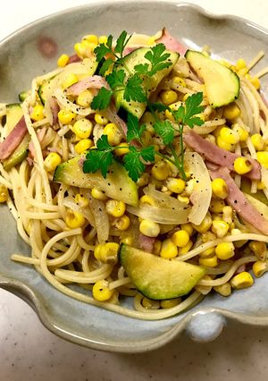 コーンたっぷり和風パスタ-レシピのメイン写真