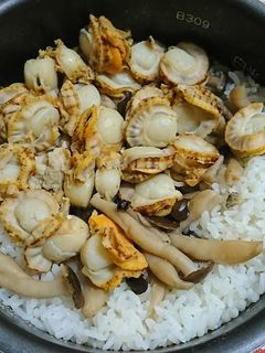 ベビーホタテの炊き込みご飯-レシピのメイン写真