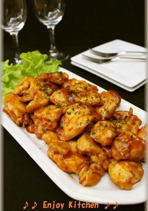 鶏胸肉の柔らか炒め♪バーベキューソース-レシピのメイン写真