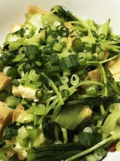 厚揚げと青梗菜と豆苗の炒め物-レシピのメイン写真