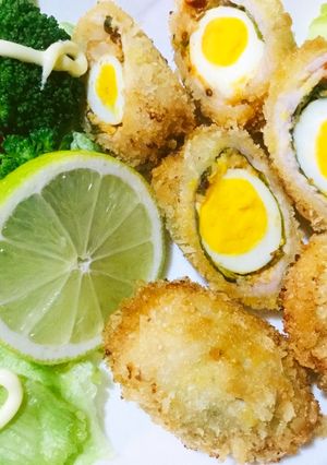 ピリ辛が旨❗️卵の青じそ豚ロース巻フライ-レシピのメイン写真