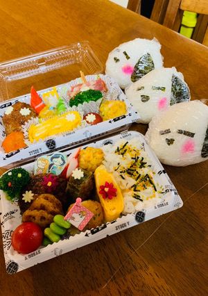 小学生の息子と娘弁当1-レシピのメイン写真