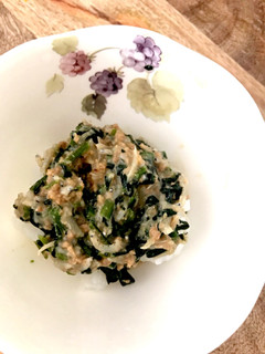 離乳食★そぼろ&ほうれん草クリームソース-レシピのメイン写真