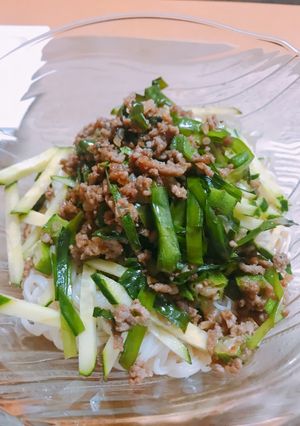 そうめん〜ひき肉とニラ〜-レシピのメイン写真