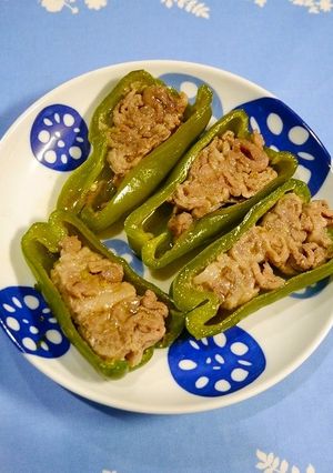 簡単！ピーマンの豚こま肉詰め-レシピのメイン写真