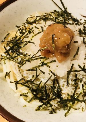 大根おろし＆しらすあんかけうどん梅肉添え-レシピのメイン写真