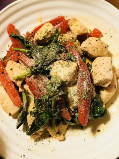 鶏肉とパプリカのバジル&バジルリーフ炒め-レシピのメイン写真