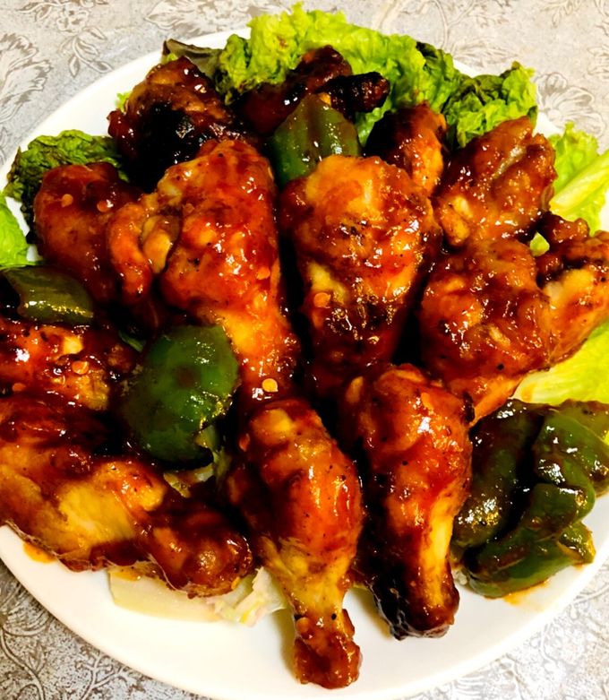 ずぼらの簡単揚げないヤンニョムチキン by あゆん21 【クックパッド