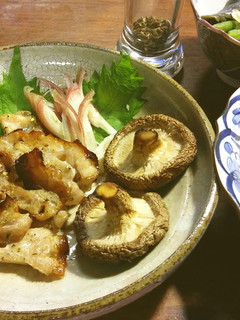 冷麦に豚しゃぶ肉と椎茸のグリル-レシピのメイン写真