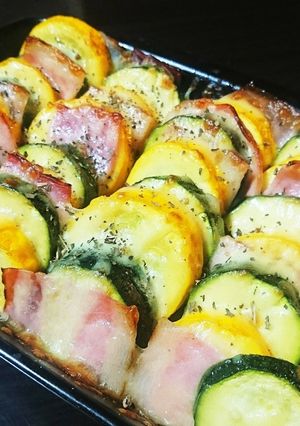 ズッキーニとベーコンのオーブン焼き-レシピのメイン写真