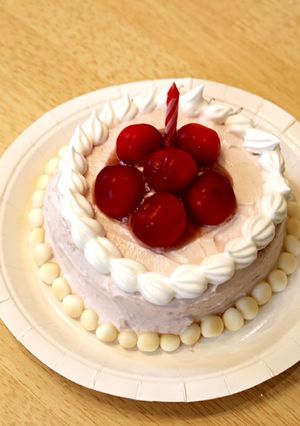 1歳バースデーケーキ ほんのりピンク-レシピのメイン写真