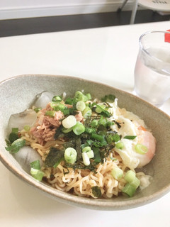 ツナと半熟卵の冷製ラーメン-レシピのメイン写真