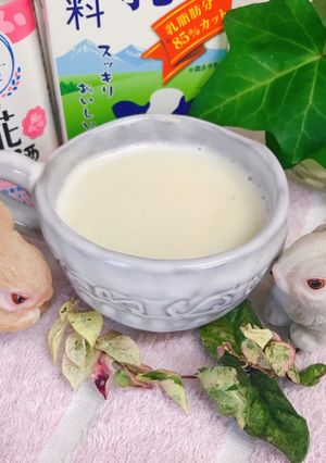 飲む点滴 甘酒牛乳ドリンク 豆乳でも-レシピのメイン写真