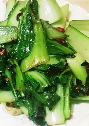 糊辣青菜（青梗菜の唐辛子炒め）-レシピのメイン写真