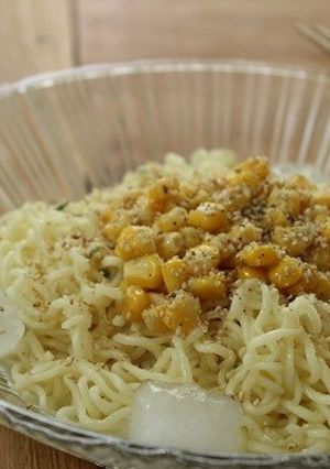 コーンバターあえ麺。-レシピのメイン写真