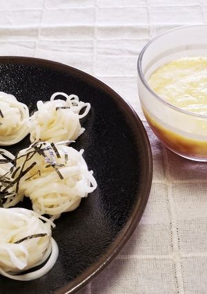 ☆稲庭うどん♪とろろ汁で食べる☆-レシピのメイン写真