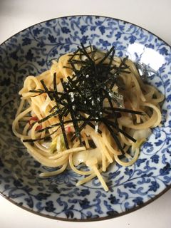 余った白菜の漬け物で和風ペペロンチーノ-レシピのメイン写真