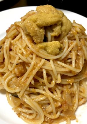 ウニたっぷり贅沢クリームパスタ-レシピのメイン写真