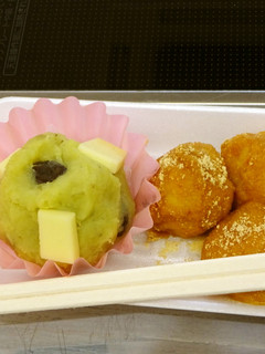 豆腐入り白玉とさつまいもの茶巾@つくば市-レシピのメイン写真