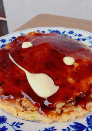 納豆くんとお好み焼きくんの奇跡の出会い-レシピのメイン写真
