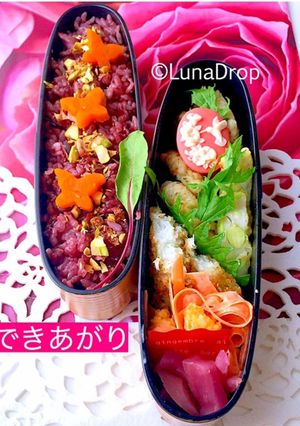 中学生　女子弁当　黒もち米　デリ風-レシピのメイン写真