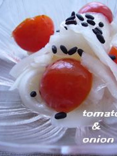 トマトと新玉の酢の物-レシピのメイン写真