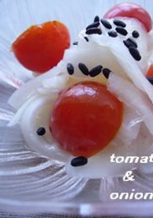 トマトと新玉の酢の物-レシピのメイン写真