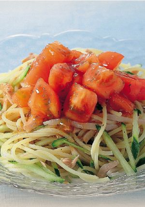 トマトたっぷりひんやりパスタ-レシピのメイン写真