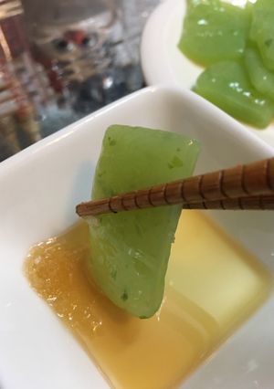 刺身こんにゃくとごま油と塩とにんにく-レシピのメイン写真