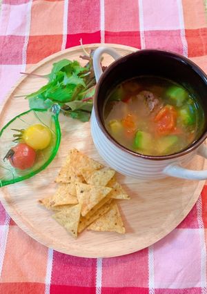 ひよこ豆とアボカドのスープ-レシピのメイン写真