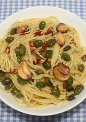 嵐相葉☆乾燥枝豆でペペロンチーノパスタ-レシピのメイン写真