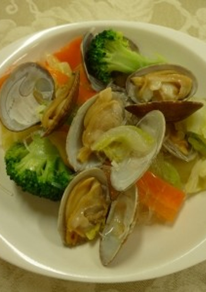 あさりと野菜の炒め物（透析食）-レシピのメイン写真