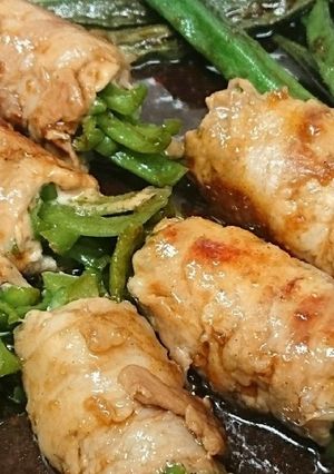 お弁当のおかずにピーマンの肉巻き-レシピのメイン写真