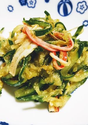 ちょー簡単!大量消費きゅうりの胡麻和え!-レシピのメイン写真