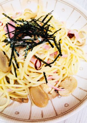 マッシュルームとベーコンの簡単和風パスタ-レシピのメイン写真