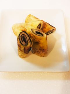 餃子の皮でハムチーズ海苔巻きロール-レシピのメイン写真