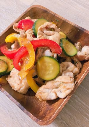 夏野菜と豚肉の生姜焼き-レシピのメイン写真