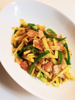 細切りジャガイモとピーマンのカレー炒め☆-レシピのメイン写真
