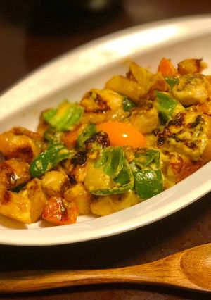鶏むね肉と色野菜のカレーマヨ-レシピのメイン写真