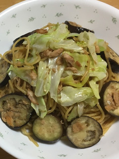 キャベツとナスの和風パスタ-レシピのメイン写真