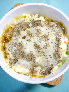レンジで簡単!バジルチーズカレー炒め-レシピのメイン写真