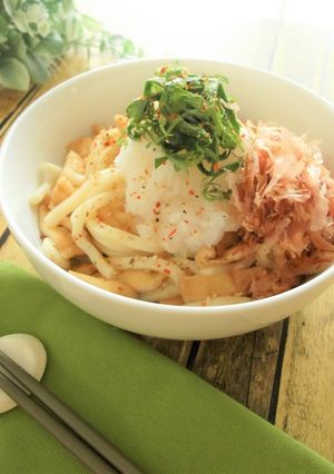 レンジで！汁なし　いなりおろしうどん-レシピのメイン写真