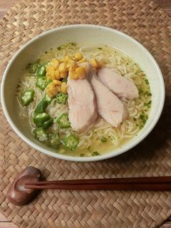 コーンとサラダチキンの冷やし麺-レシピのメイン写真
