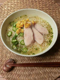 コーンとサラダチキンの冷やし麺-レシピのメイン写真