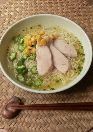 コーンとサラダチキンの冷やし麺-レシピのメイン写真